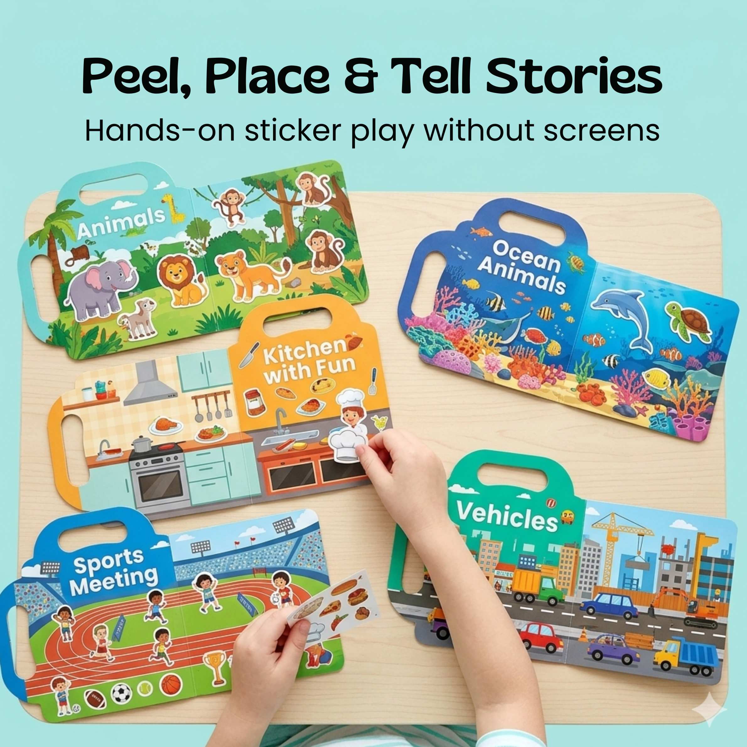 TibaToes™ PuffyScene Reusable Sticker Book