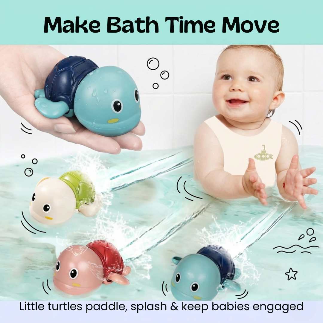 TibaToes™ 3-Pack Turtle Bathtub Toys