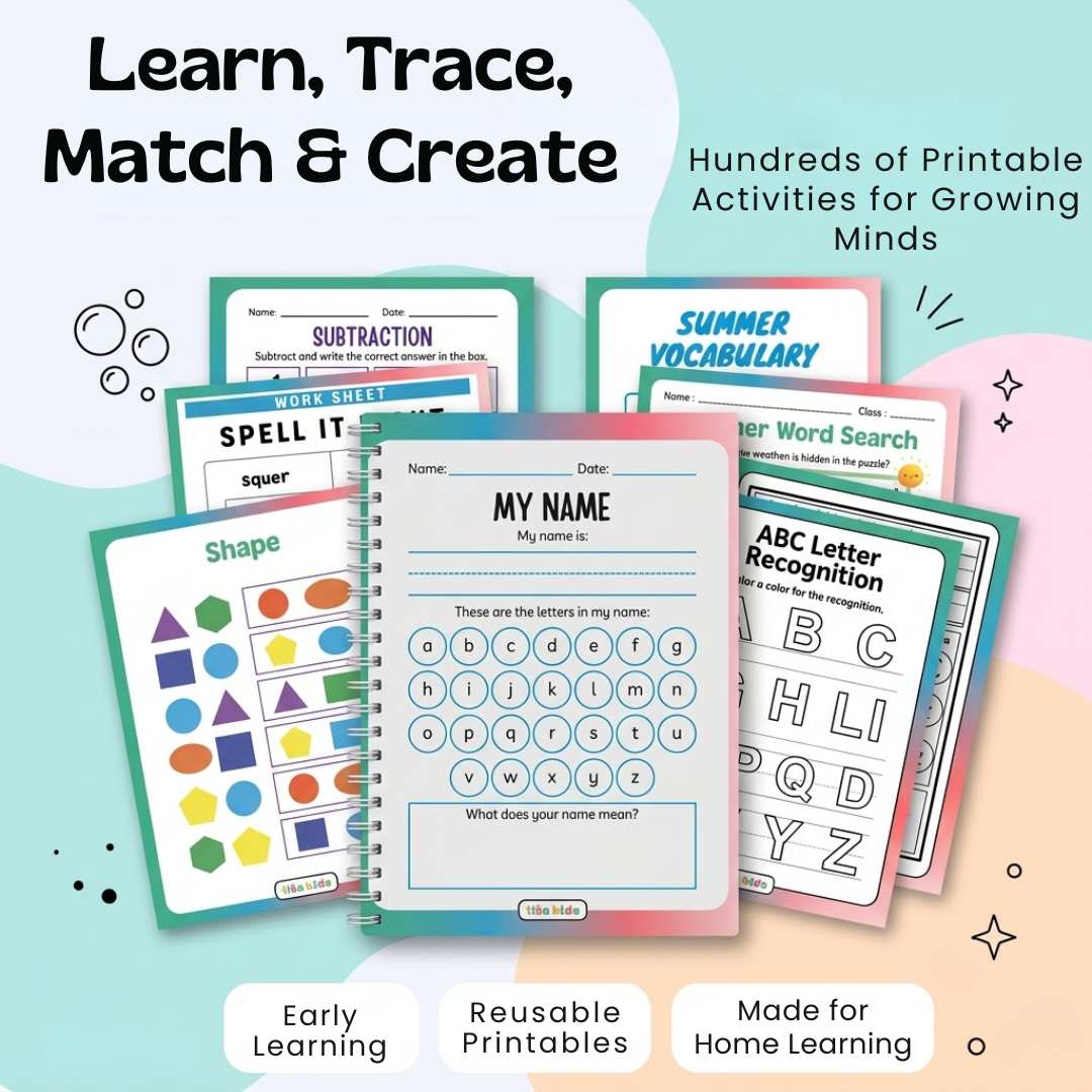 TibaKids Educational Activity Pack 1,000+ Pages