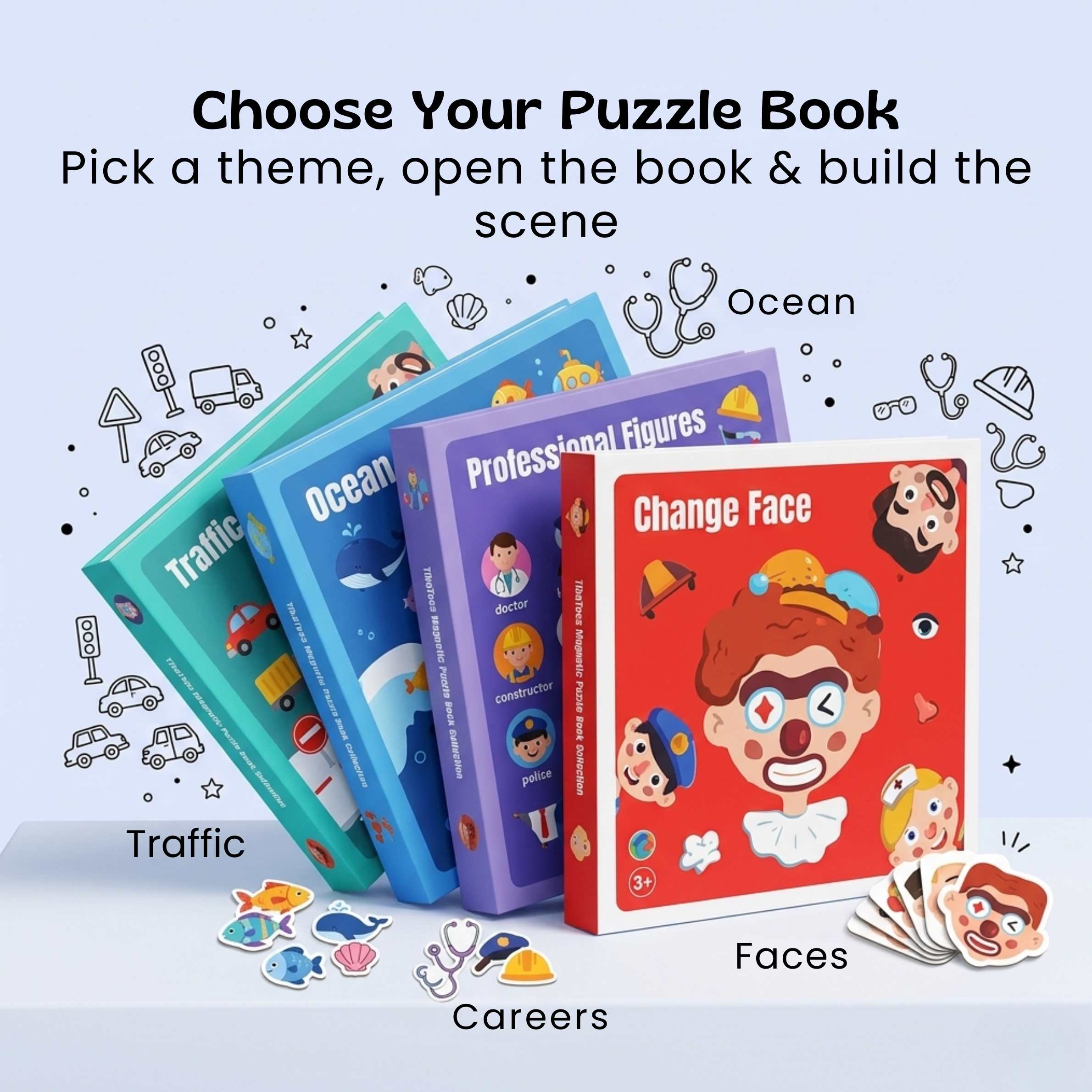 TibaToes™ MixFace Magnetic Story Puzzle