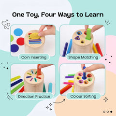 TibaToes Montessori Multi-Skill Sorting Cylinder