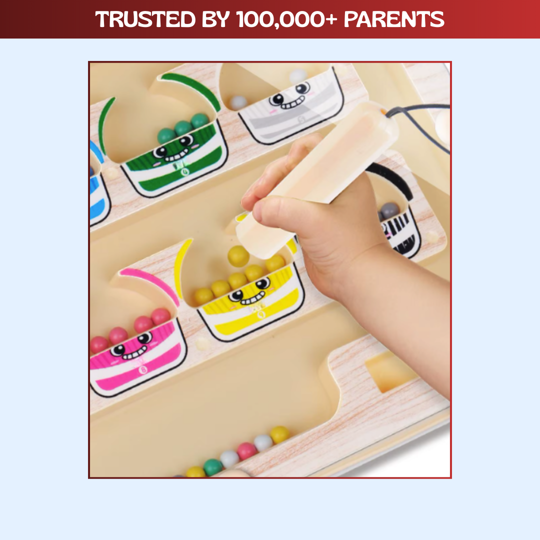 TibaToes™ Montessori Magnetic Monster Sorting Board