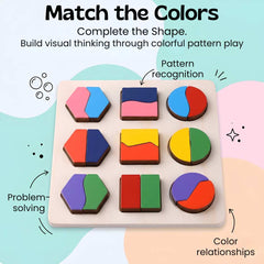 TibaToes™ Montessori Wooden Shape Puzzle