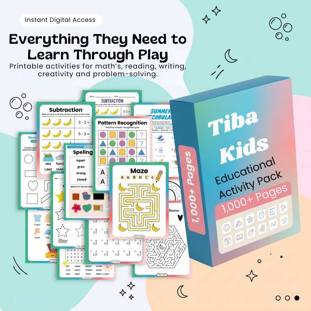 TibaKids Educational Activity Pack 1,000+ Pages