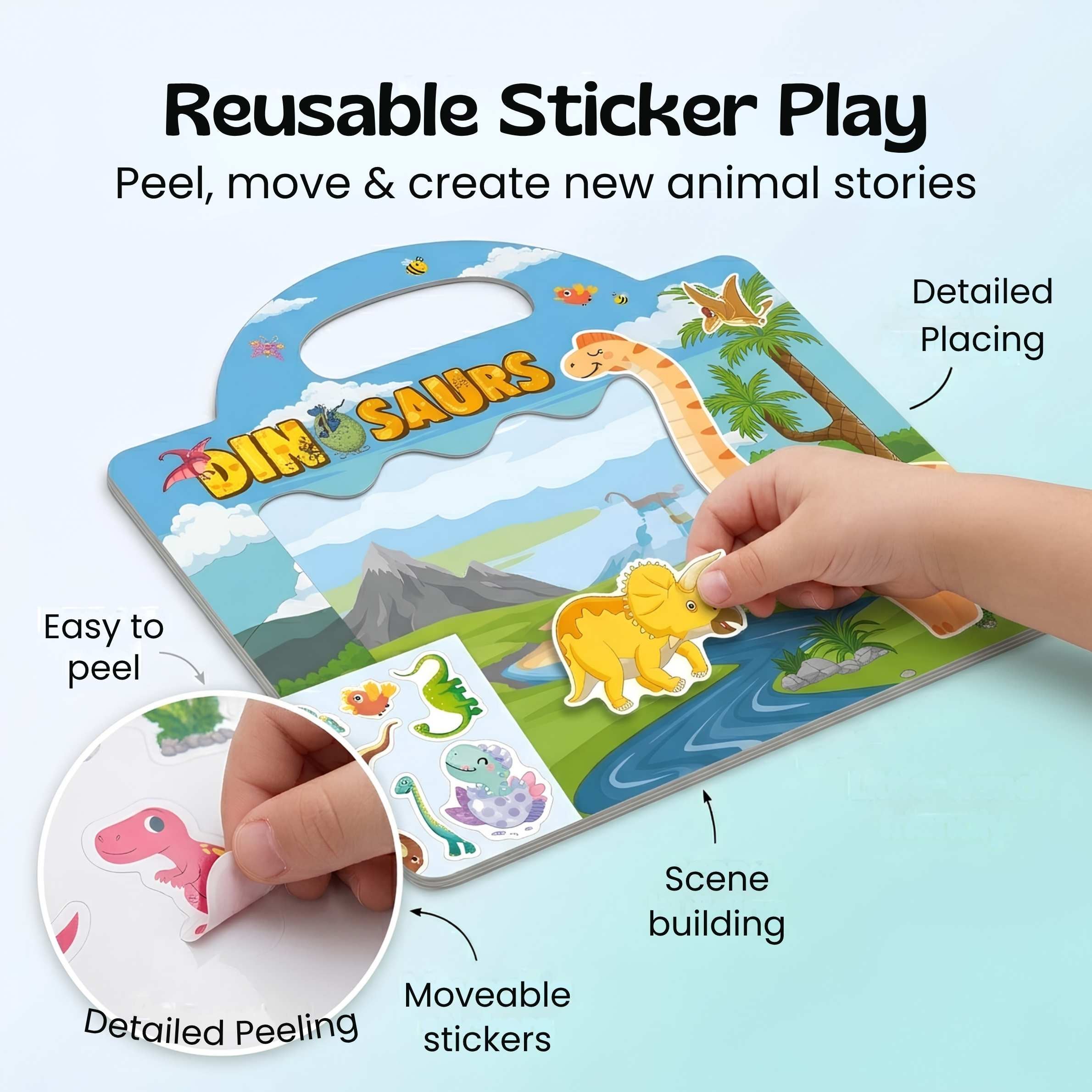 TibaToes™ CarryScene Reusable Sticker Book