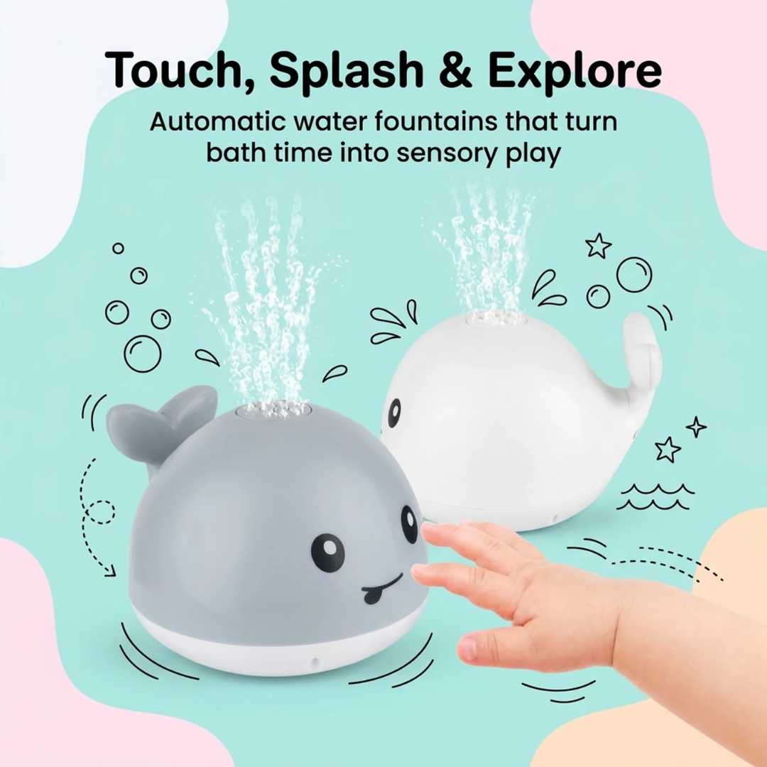 TibaToes™ Light-Up Whale Splashtime Toy