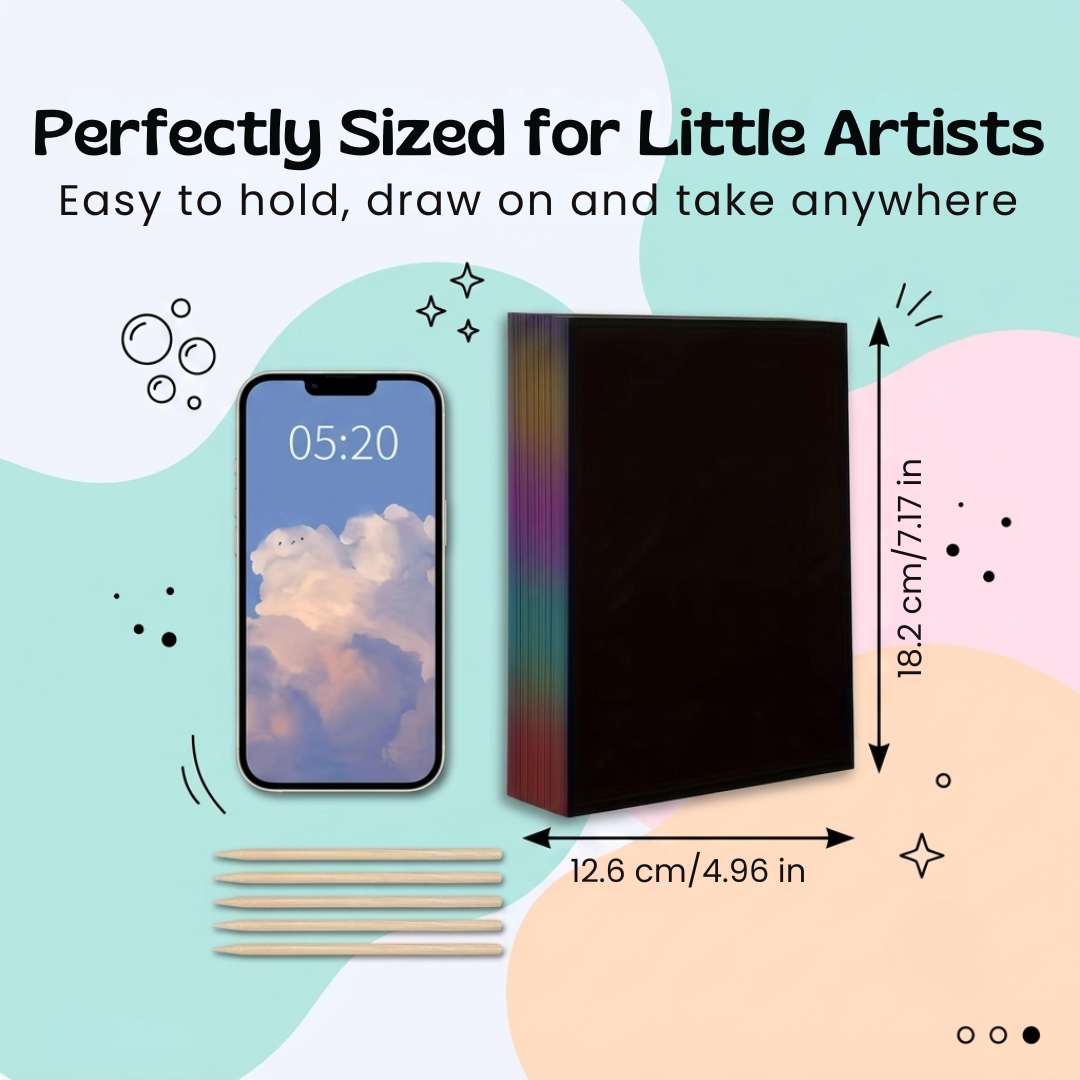 TibaToes™ RainbowReveal Scratch Art Set