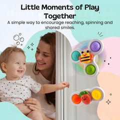 TibaToes™ Montessori Texture Spinning 3-Piece Set