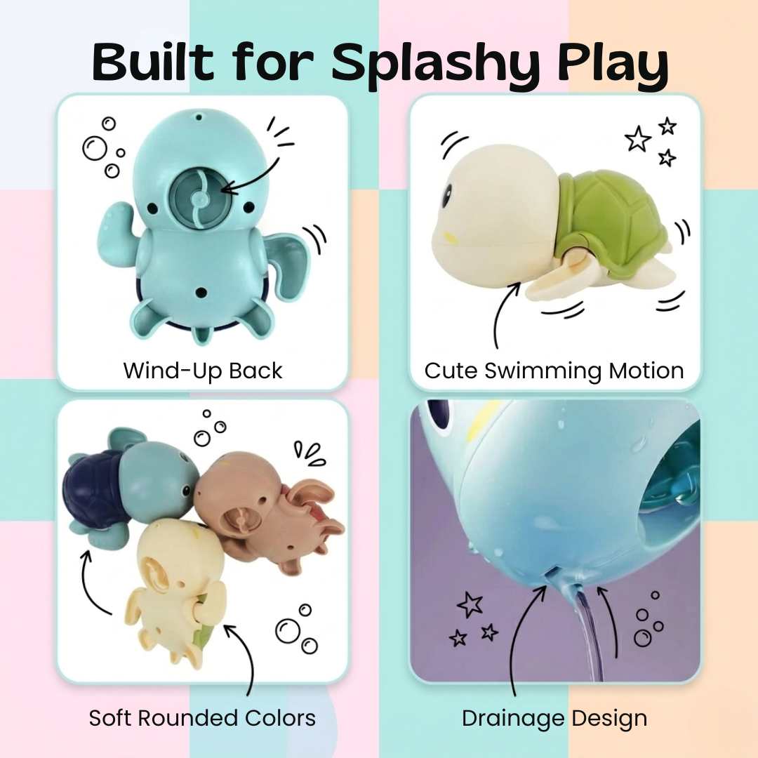TibaToes™ 3-Pack Turtle Bathtub Toys