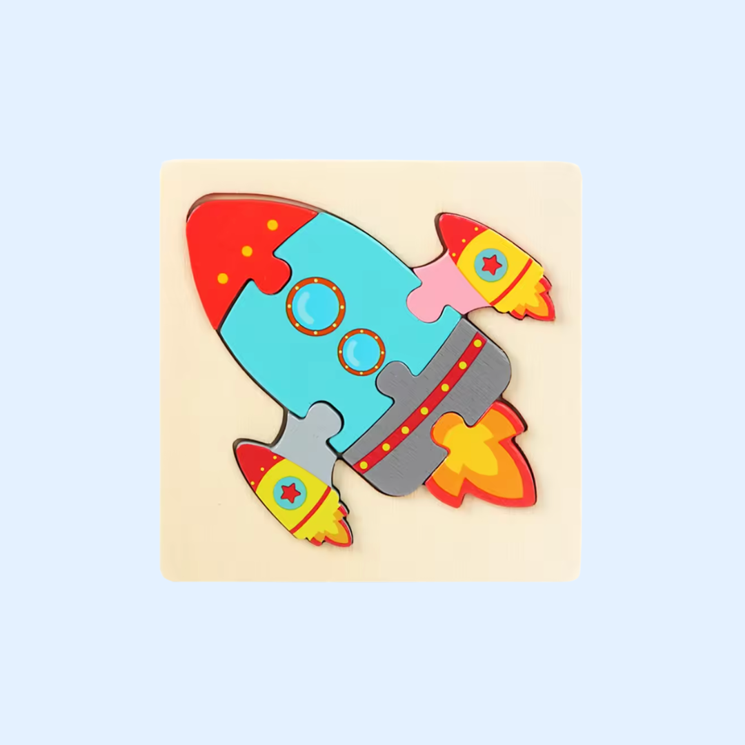 TibaToes™ Shape & Learn Wooden Puzzle