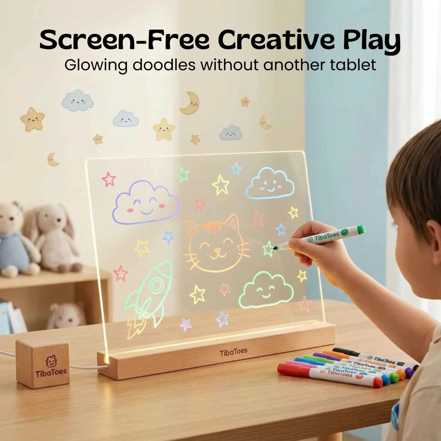 TibaToes™ GlowScribble Light-Up Drawing Board