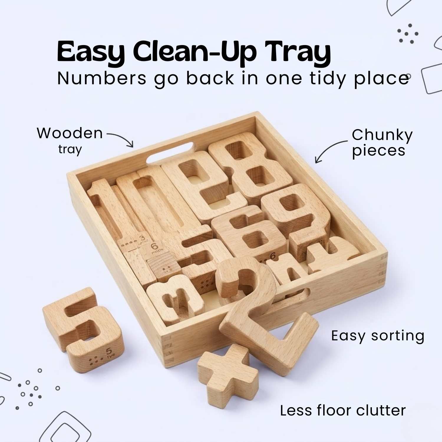 TibaToes™ NumberNest Wooden Counting Blocks
