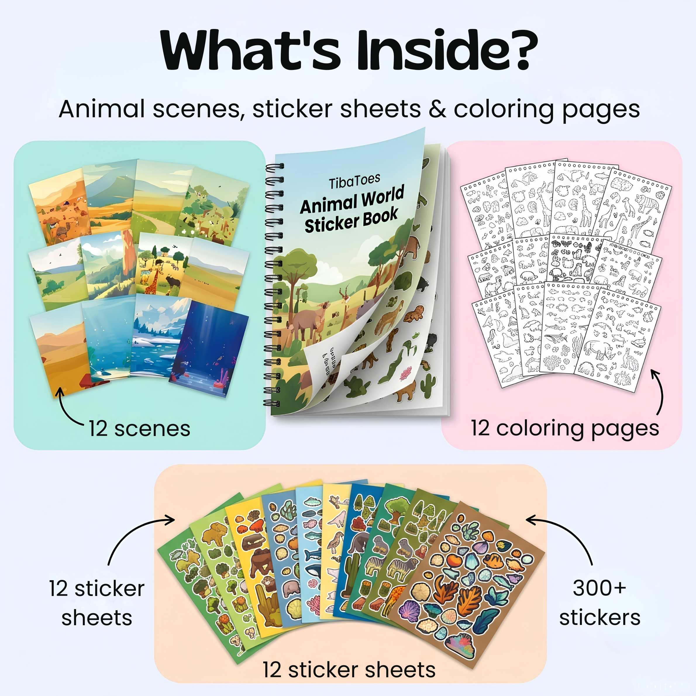 TibaToes™ WildScene Sticker Adventure Book