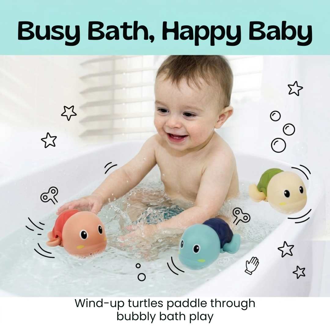 TibaToes™ 3-Pack Turtle Bathtub Toys