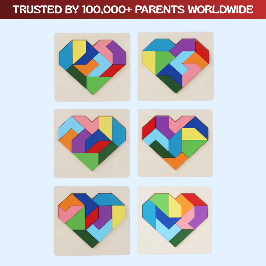 TibaToes™ Montessori Wooden Tangram Puzzle