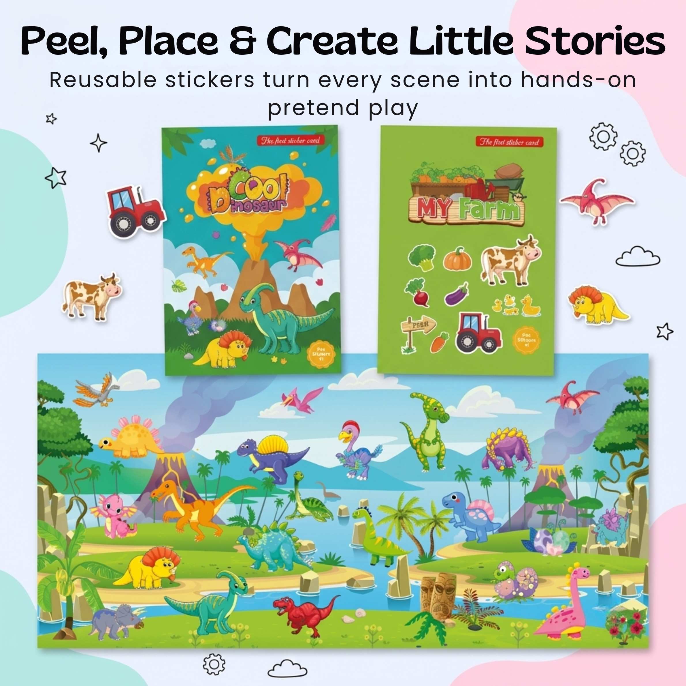 TibaToes™ MiniScene Reusable Sticker Book