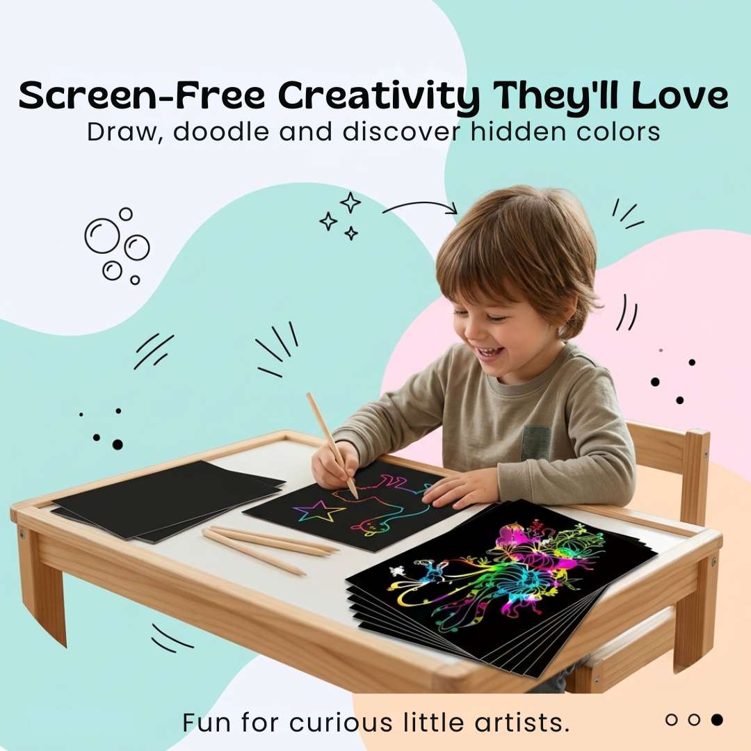 TibaToes™ RainbowReveal Scratch Art Set