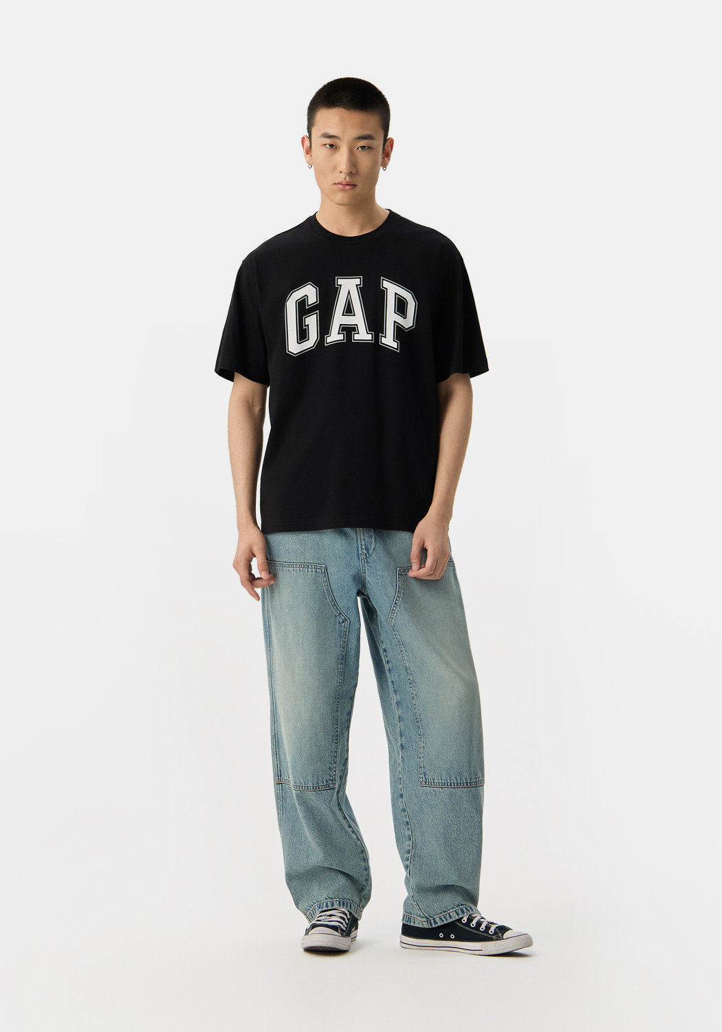 GAP Classic Cotton Contrast Tee Black