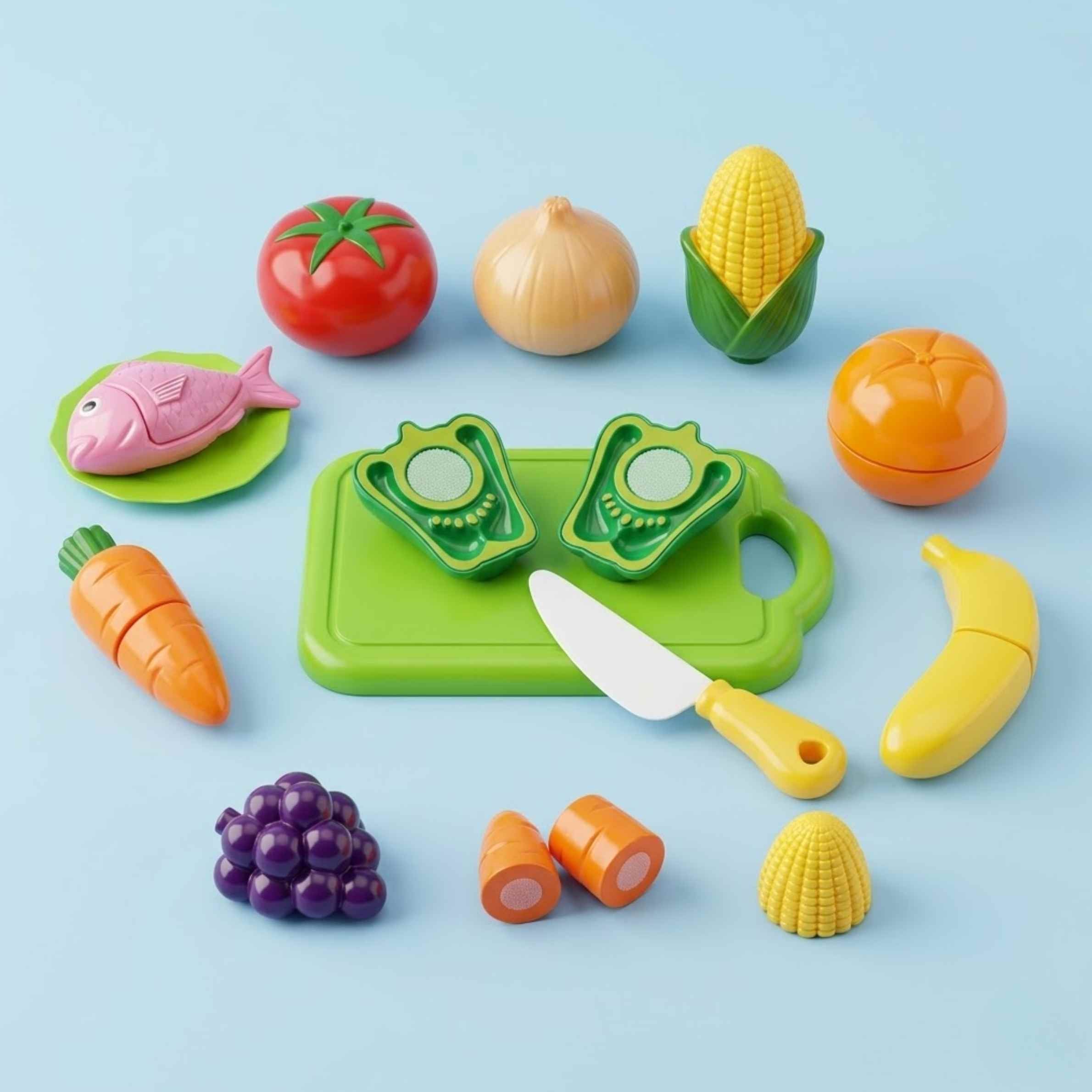 TibaToes Little Chef Cutting Play Set
