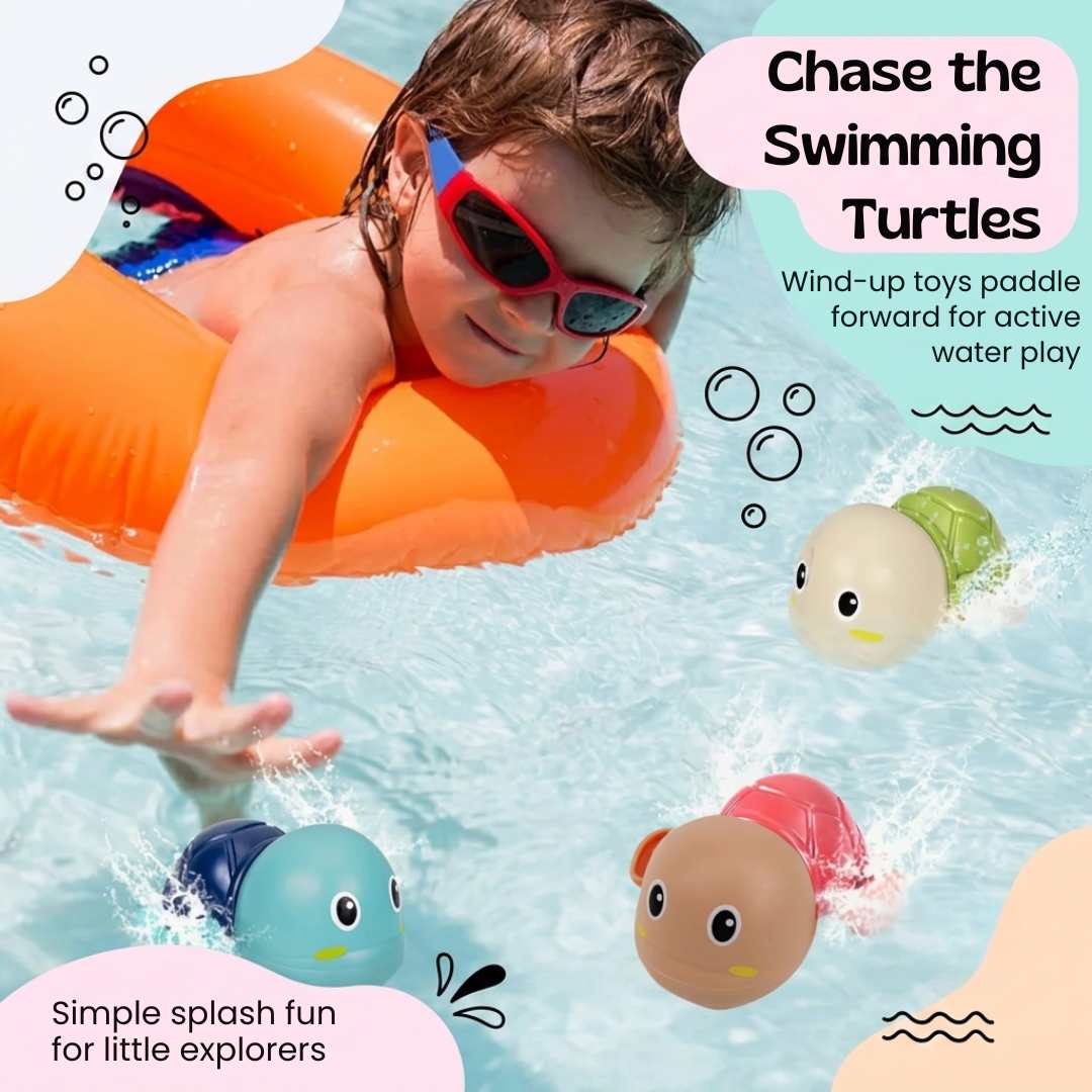 TibaToes™ 3-Pack Turtle Bathtub Toys