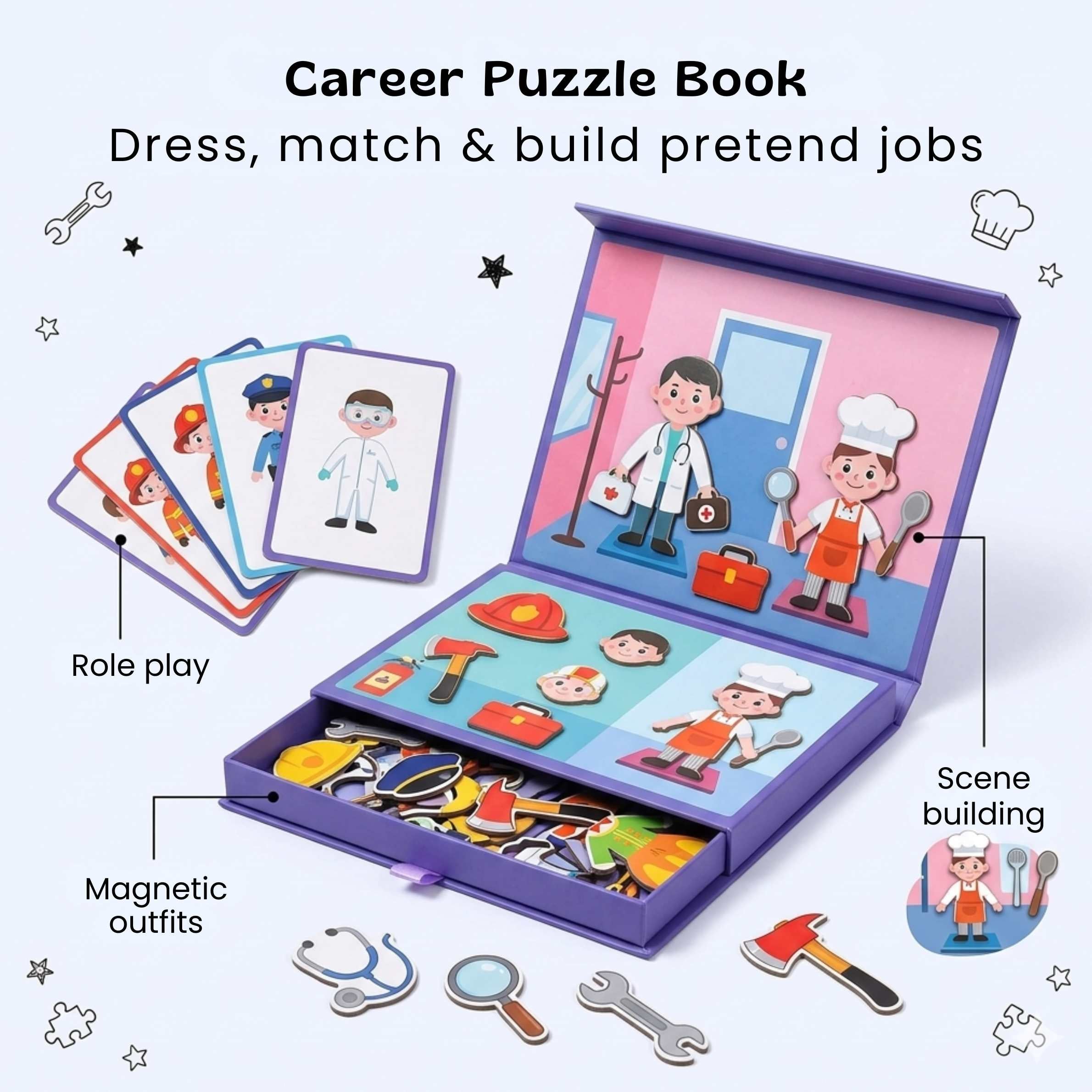 TibaToes™ MixFace Magnetic Story Puzzle
