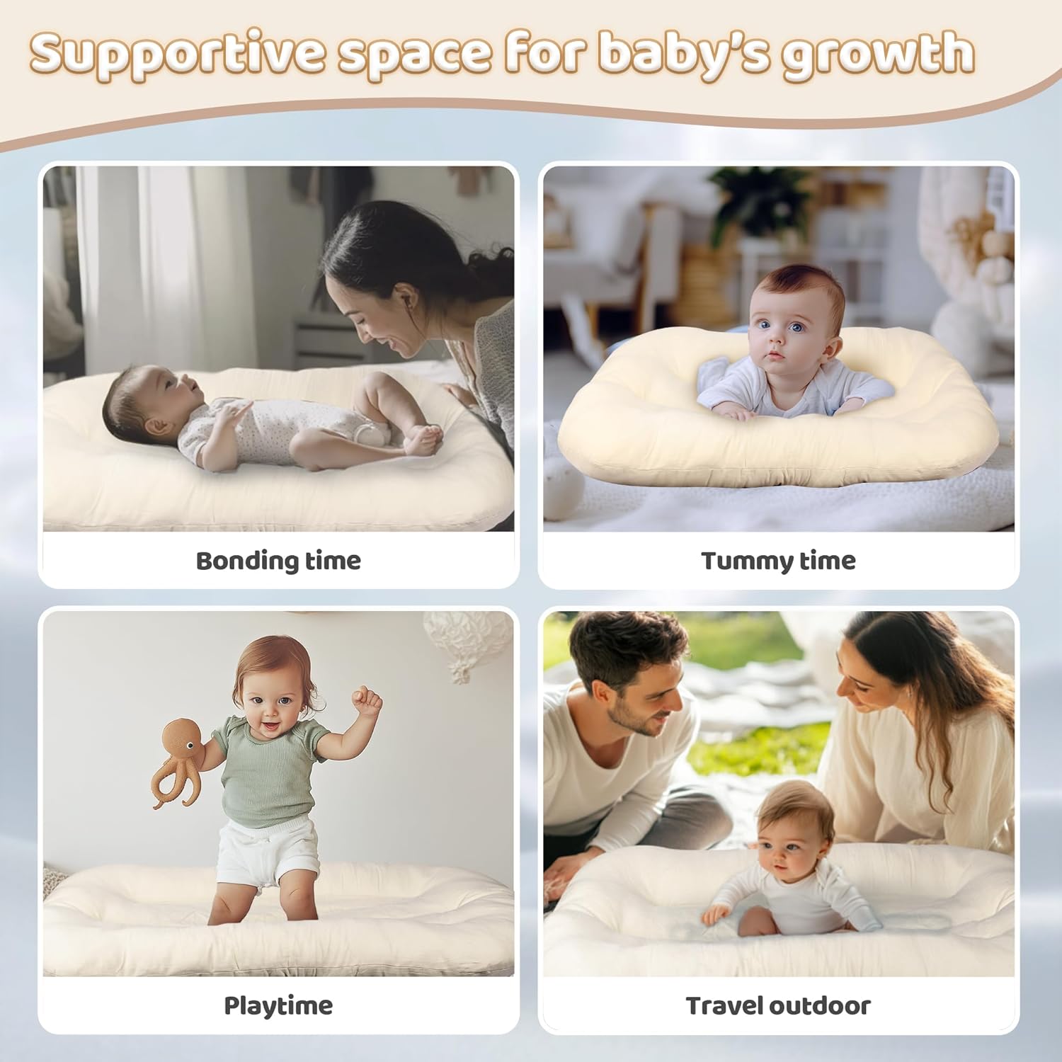 TibaToes™ SnuggleNest Baby Lounger
