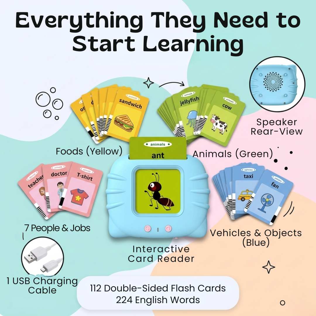 TibaToes™ Montessori Talking Flashcards