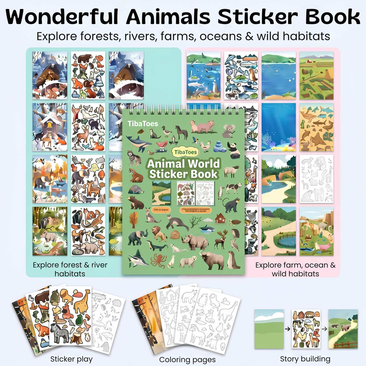 TibaToes™ WildScene Sticker Adventure Book