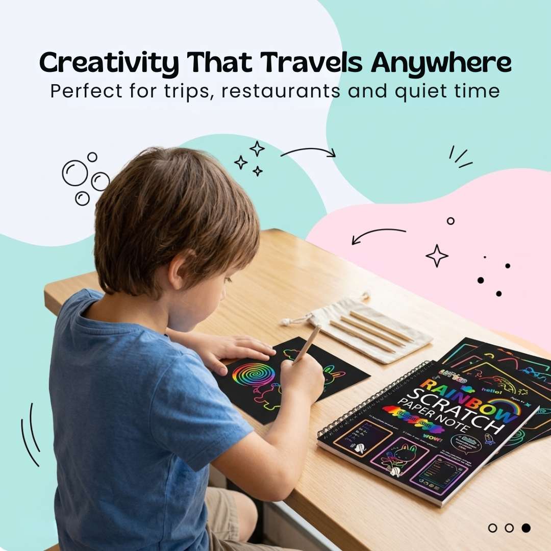 TibaToes™ RainbowReveal Scratch Art Set