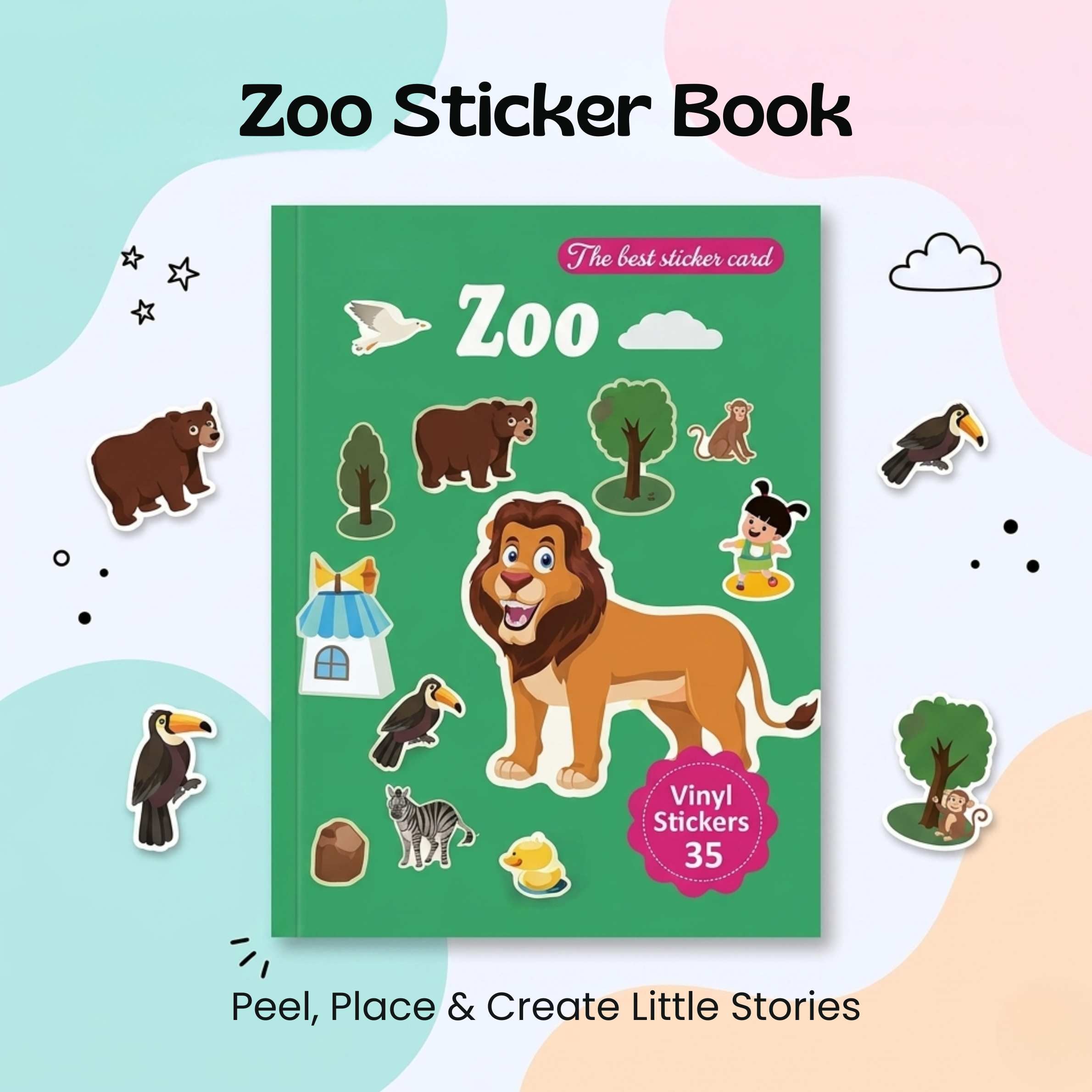 TibaToes™ MiniScene Reusable Sticker Book