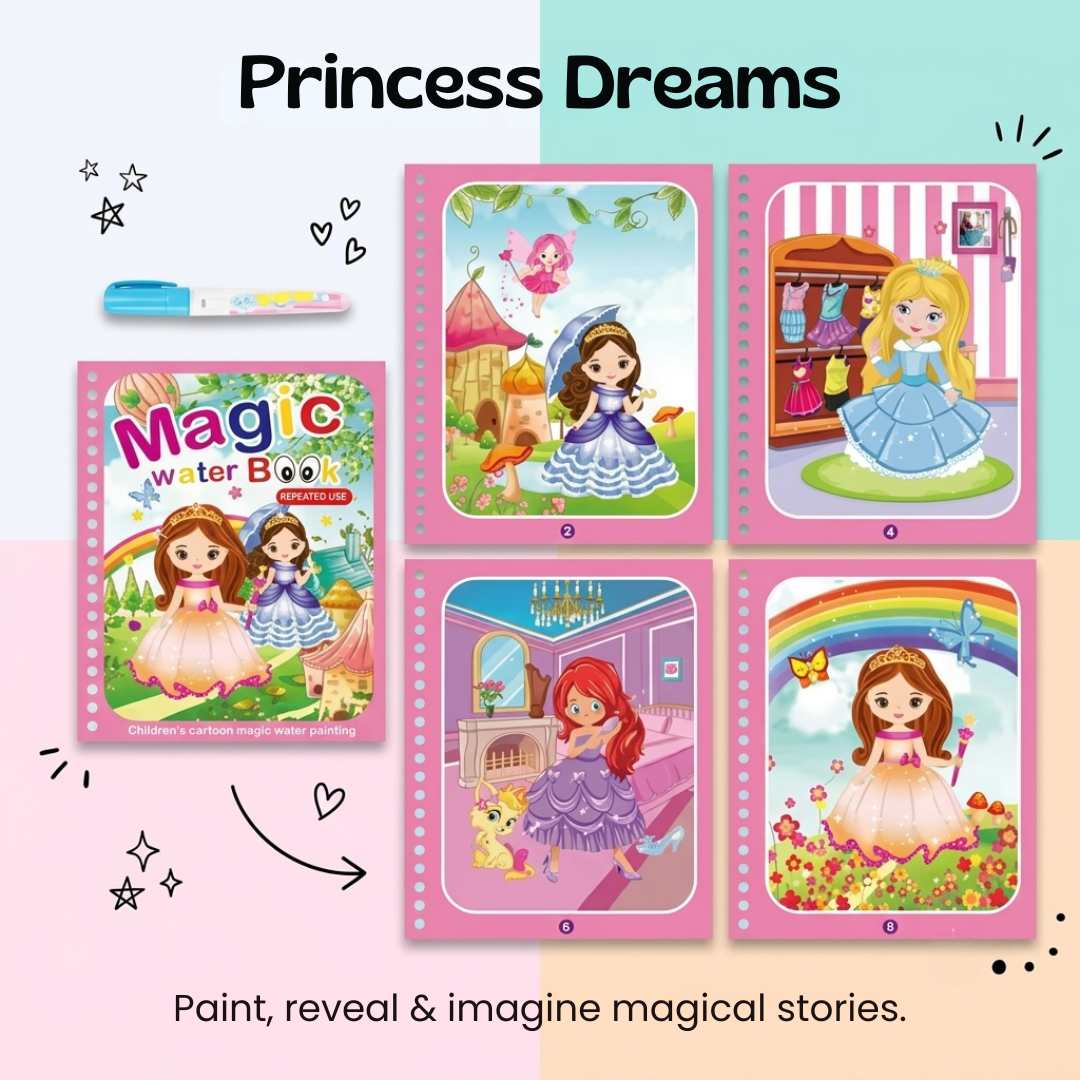 TibaToes™ Mess-Free Reusable Water Coloring Books