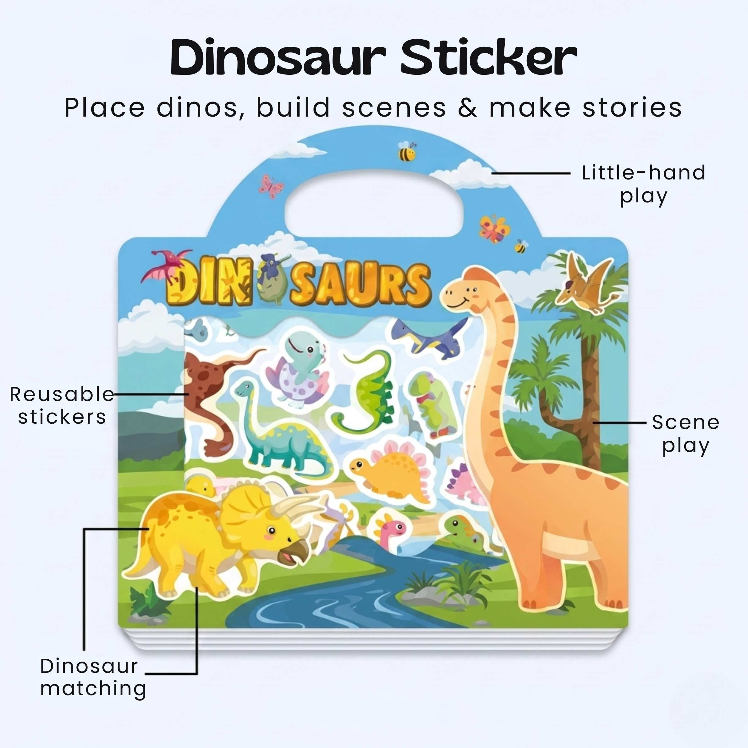 TibaToes™ CarryScene Reusable Sticker Book