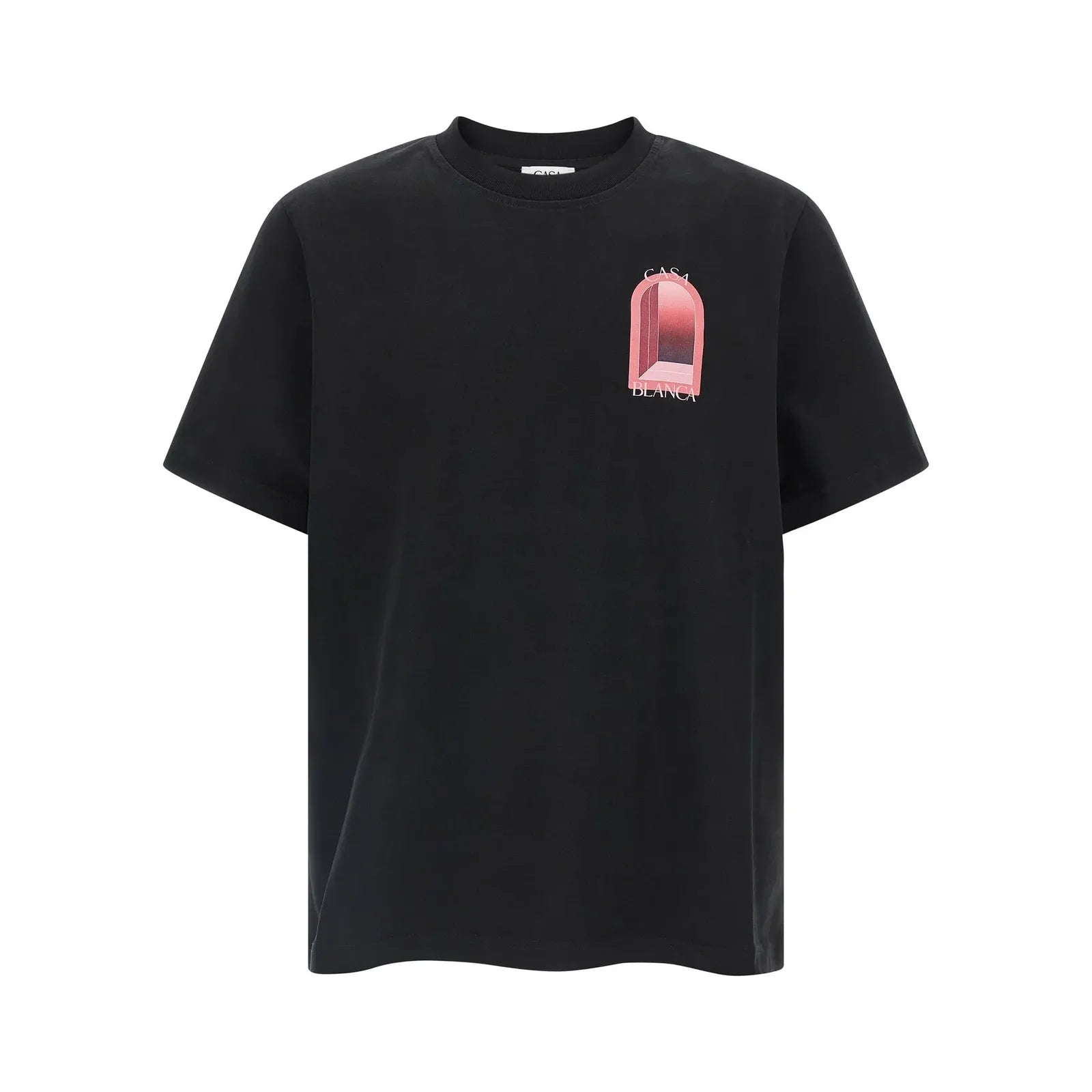 Casablanca Black & Pink Arches Short Sleeve T‑Shirt