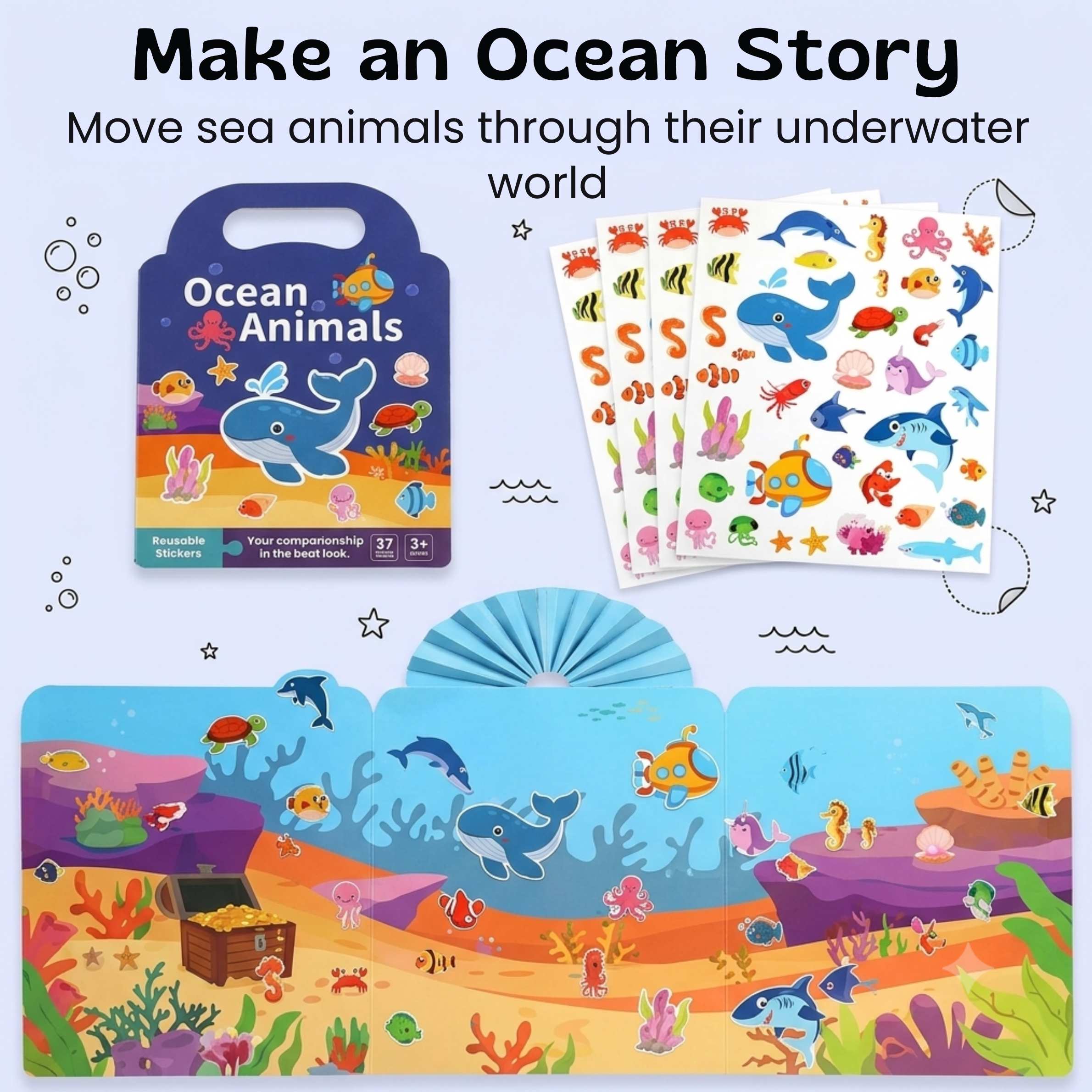 TibaToes™ PuffyScene Reusable Sticker Book