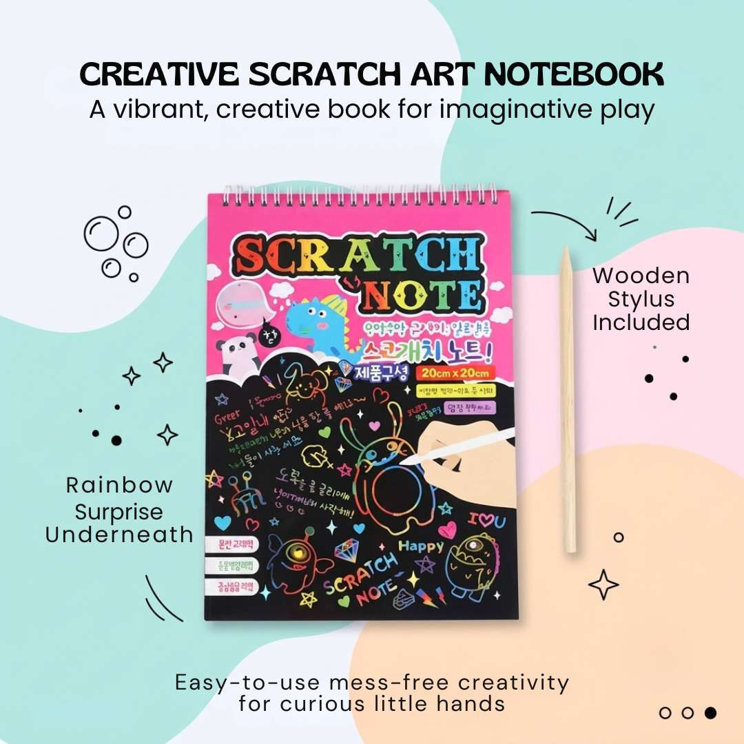 TibaToes™ RainbowReveal Scratch Art Set