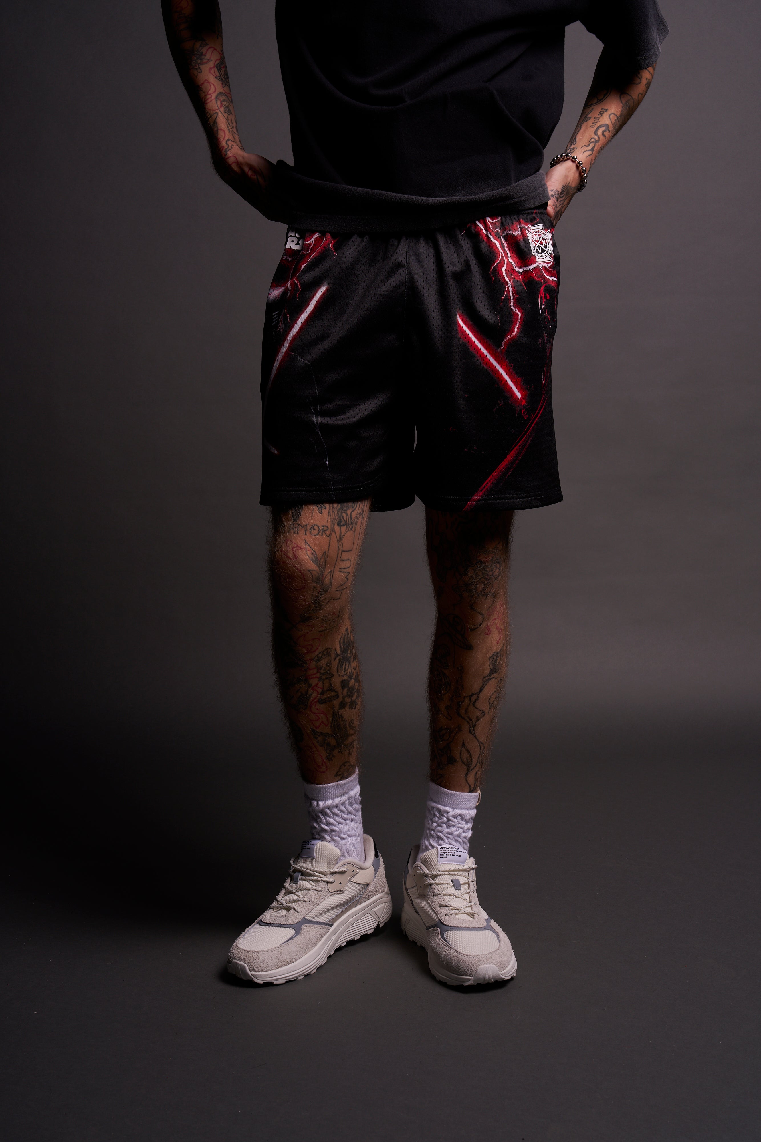 Kylo & Vader Mesh Shorts in Black
