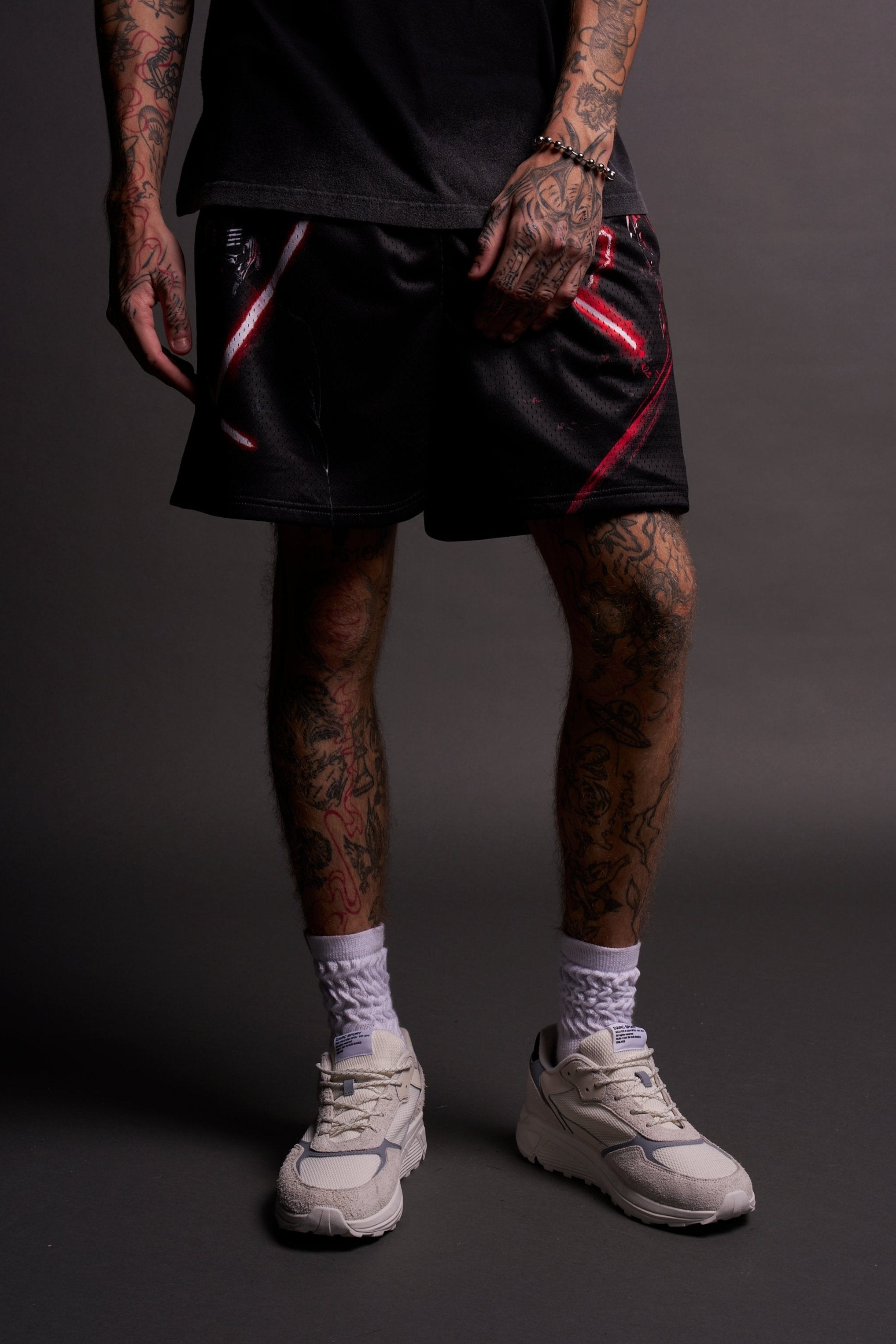 Kylo & Vader Mesh Shorts in Black