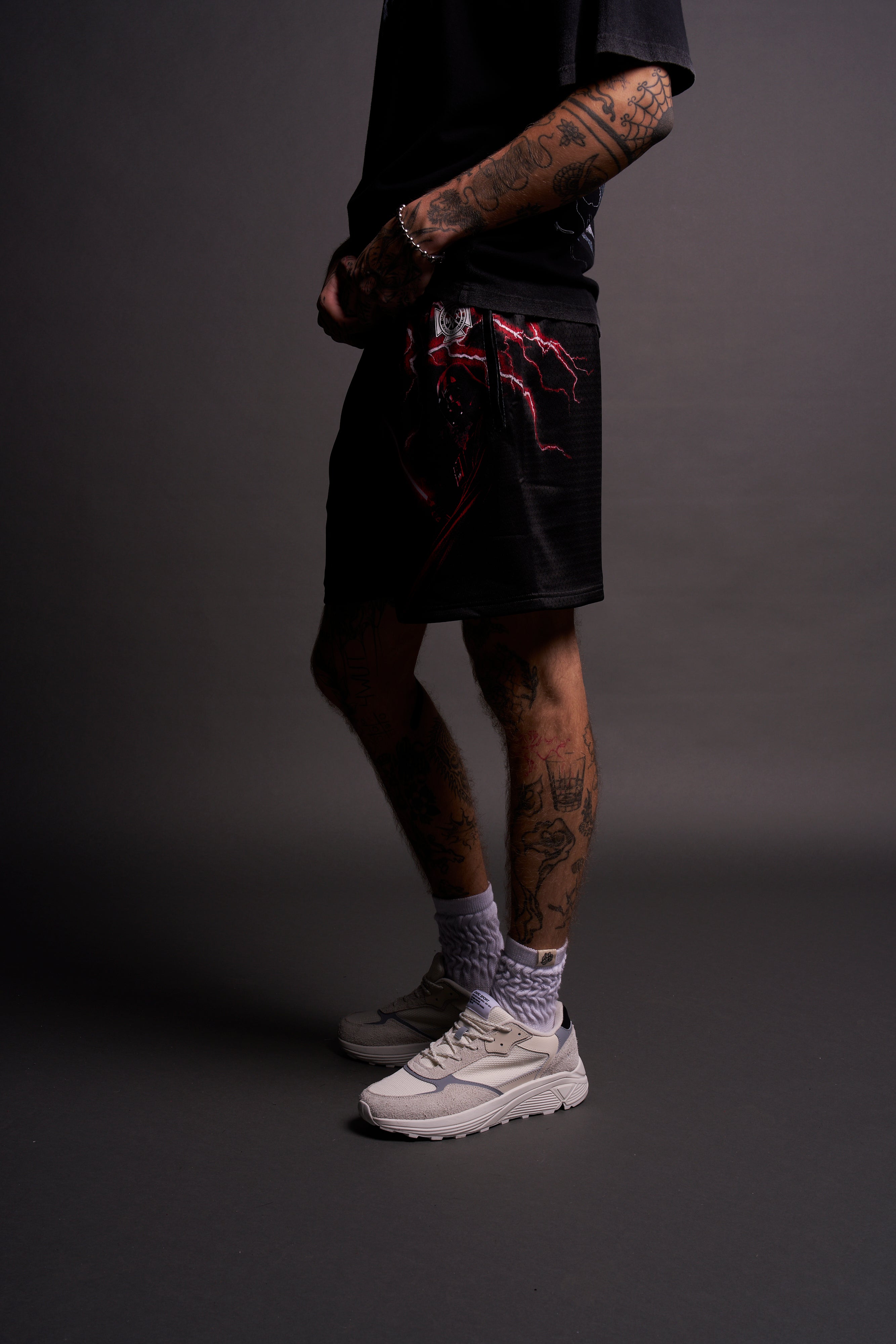 Kylo & Vader Mesh Shorts in Black