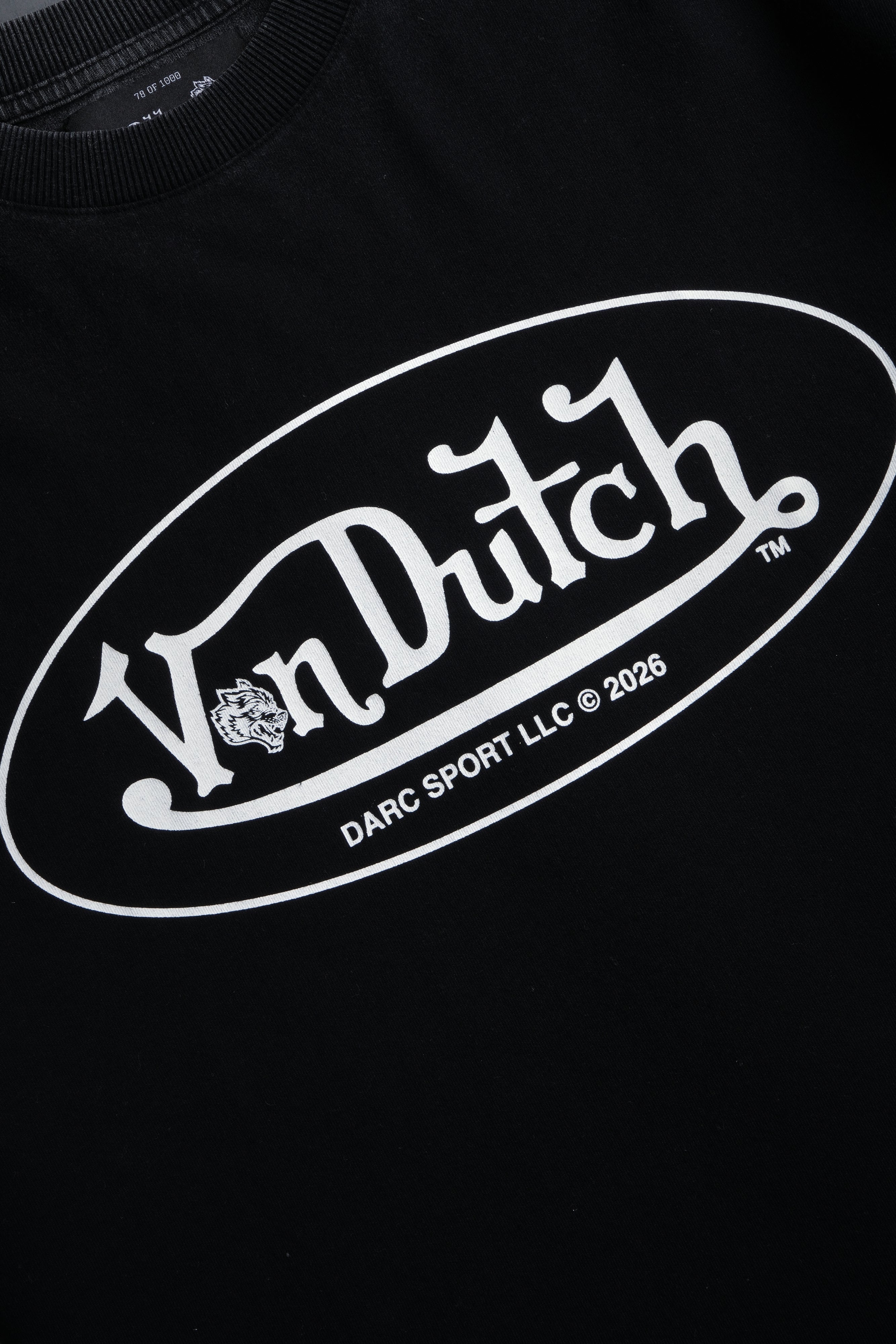 DSVD Legacy Grunge Mid-Length Raw Hem Tee in Black