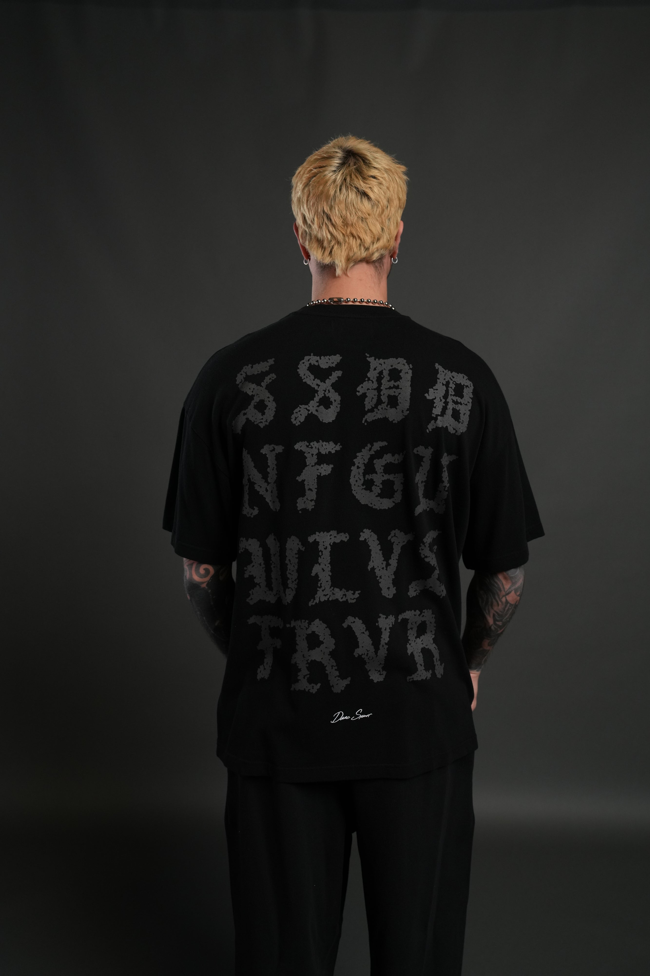 Stone Code "Premium" Oversized Tee in Black