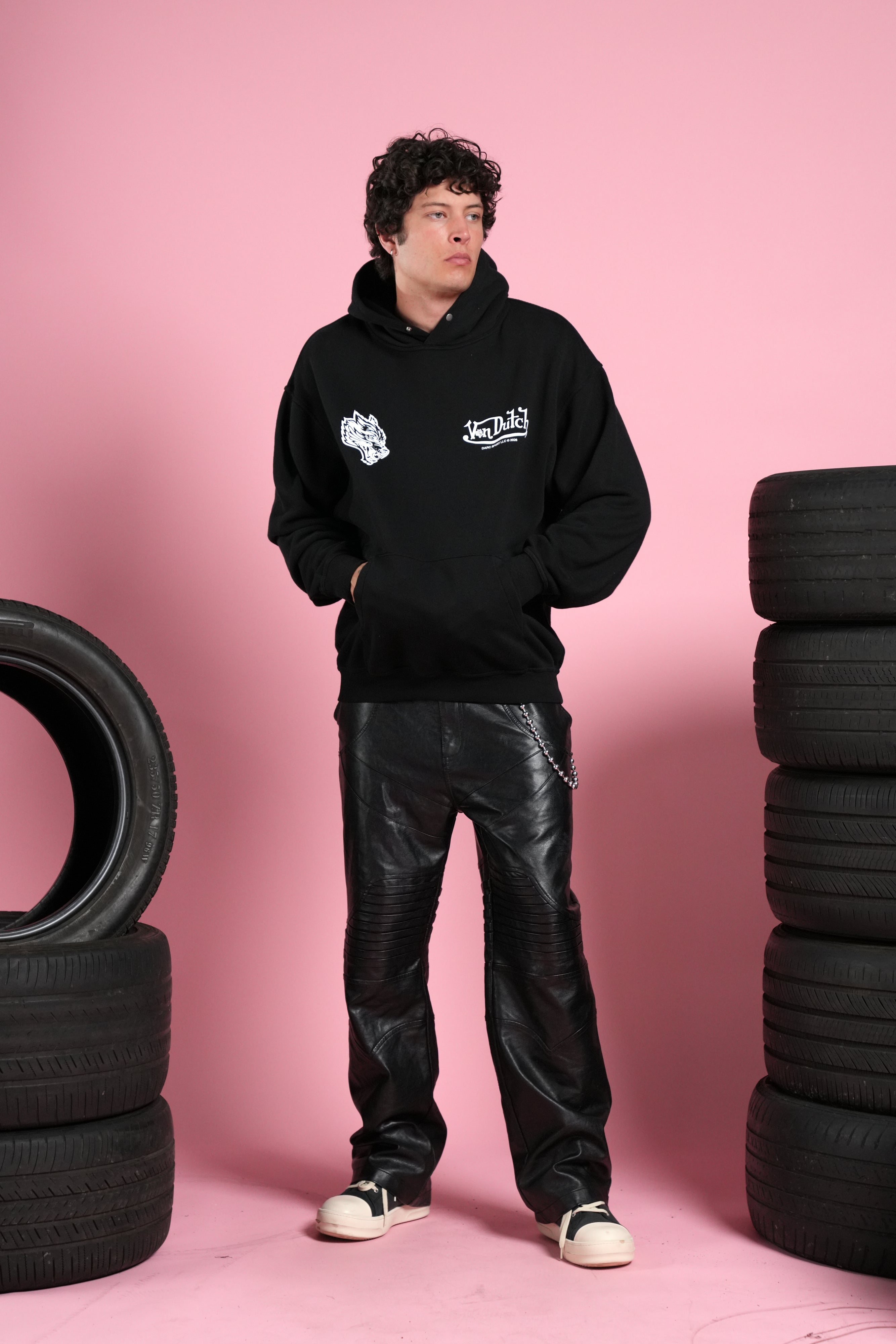Von Wild Unisex "Pierce" Hoodie in Black