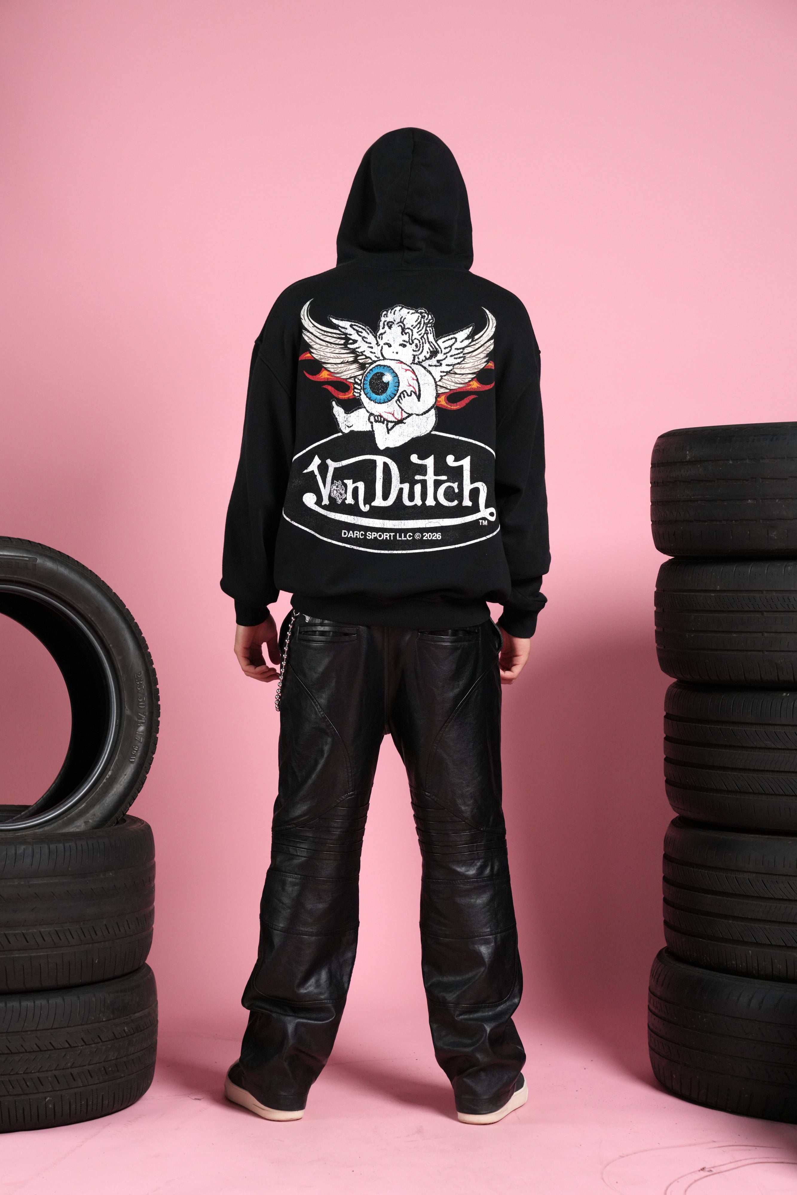 Von Wild Unisex "Pierce" Hoodie in Black