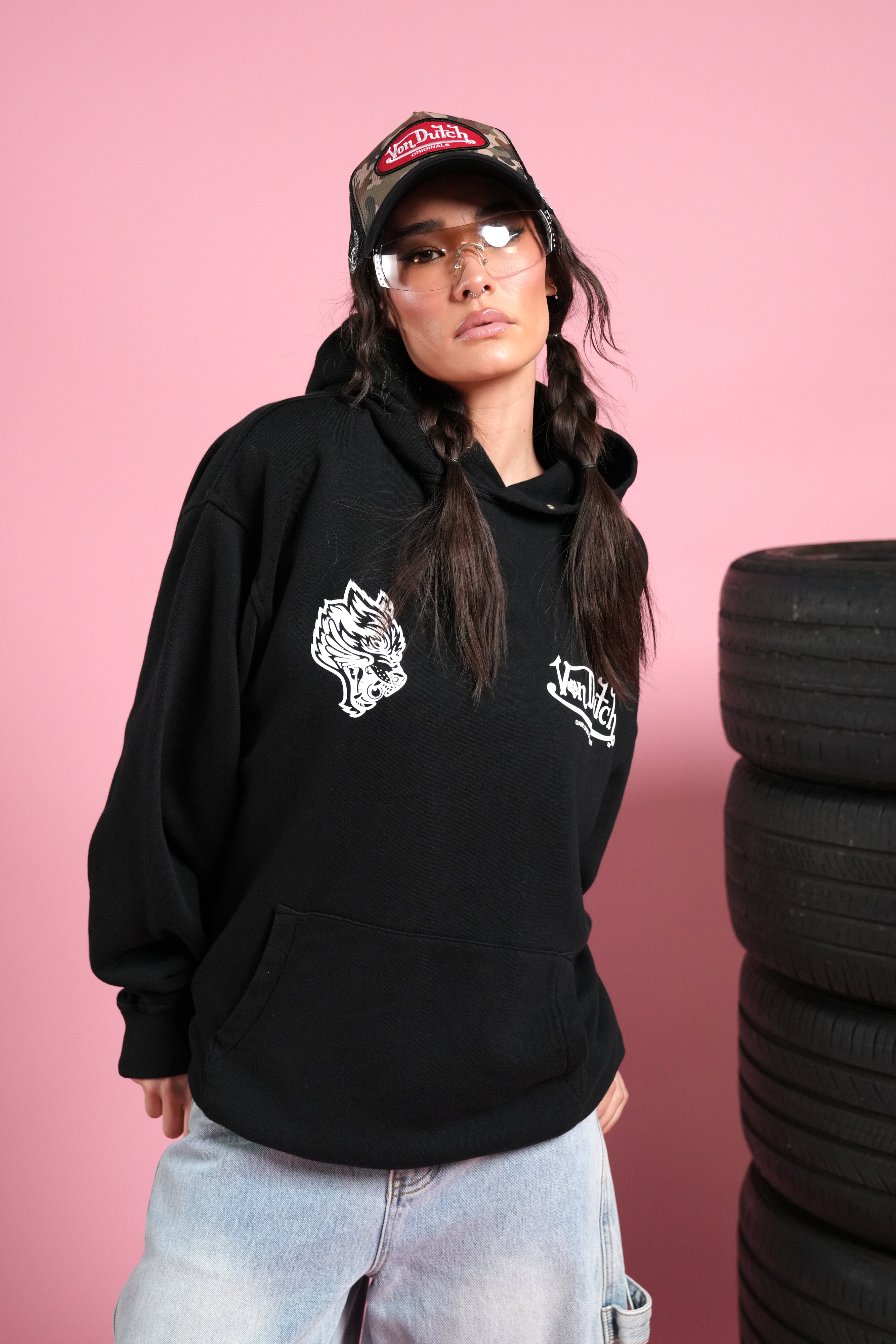 Von Wild Unisex "Pierce" Hoodie in Black