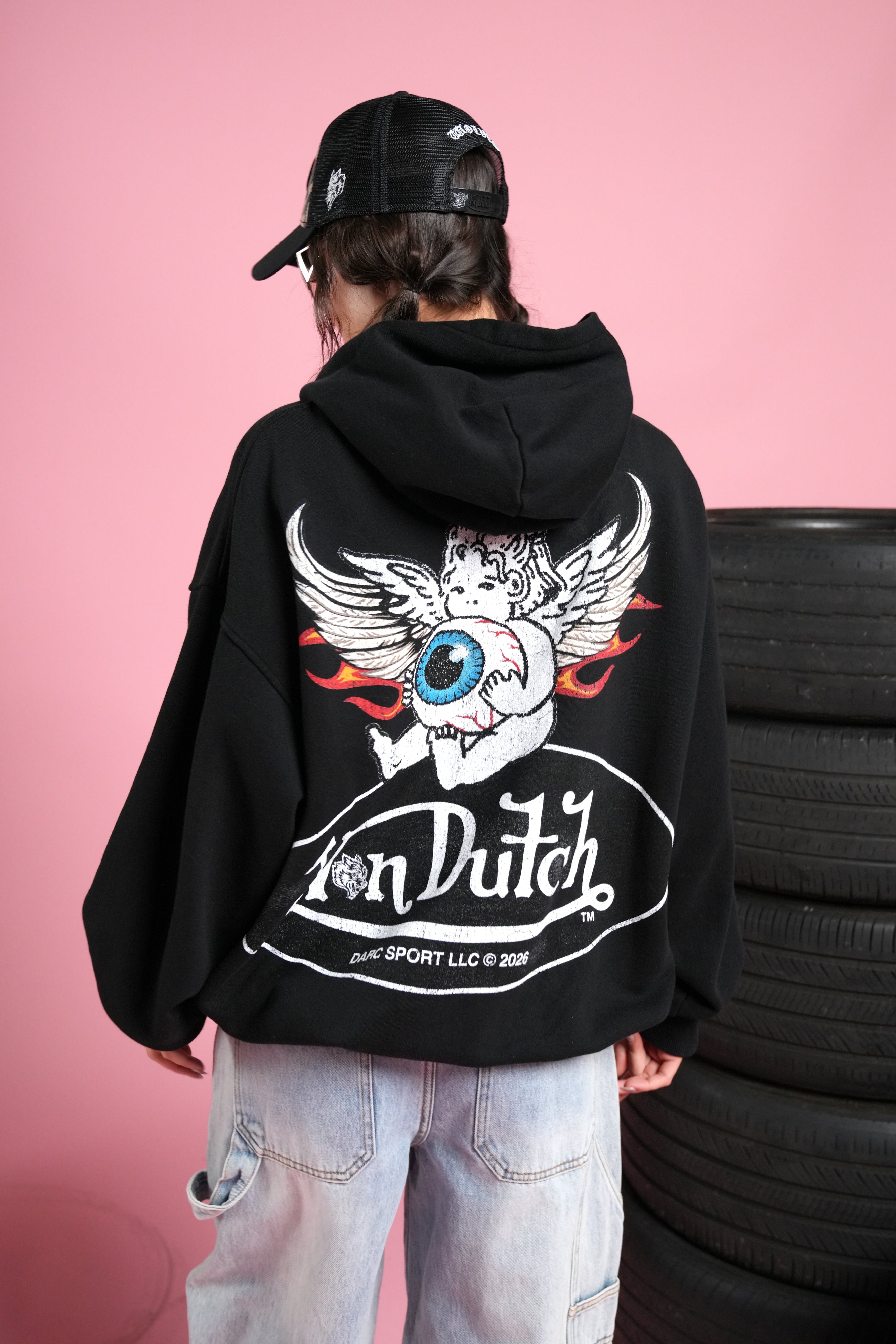 Von Wild Unisex "Pierce" Hoodie in Black