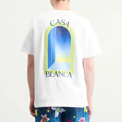 Casablanca White & Lime Arches Short Sleeve T‑Shirt
