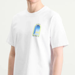 Casablanca White & Lime Arches Short Sleeve T‑Shirt