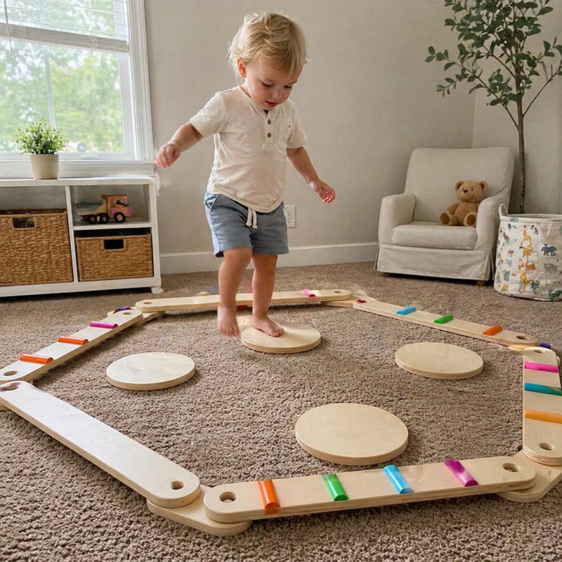 Montessori Balance Beams & Stones