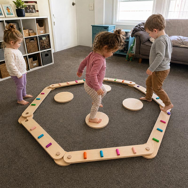 Montessori Balance Beams & Stones