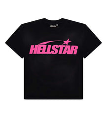 Hellstar Classic Regular Print Tee Black/Pink