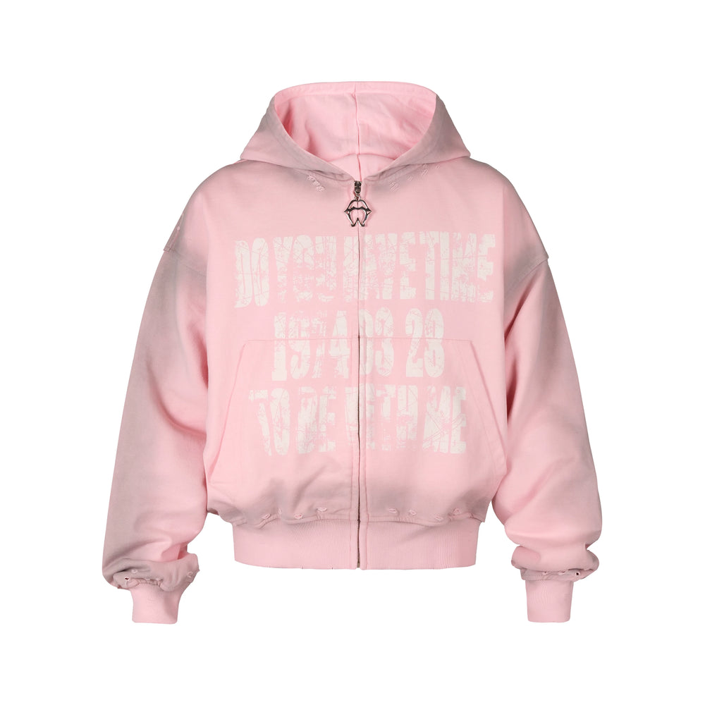 Zhu Zhixin, Zhang Hanrui, Taigexi, same style THEWET street letter old zipper hoodie, hoodie